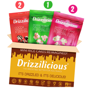 3 Flavor Variety Popcorn [Cocoa. Birthday. Peppermint] 3.6oz